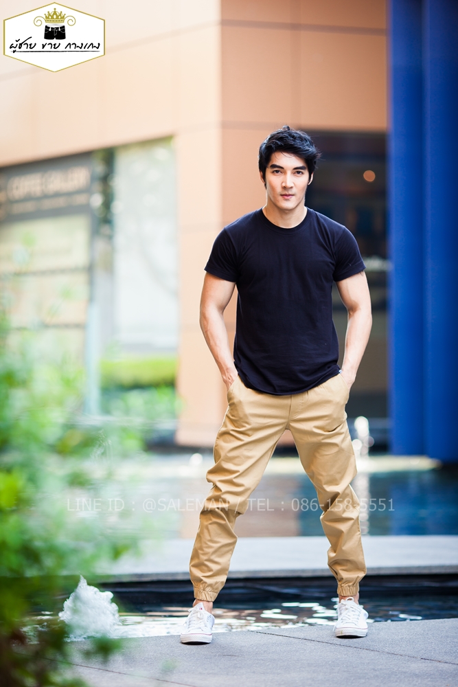 กางเกง jogger JG 601 สีครีม