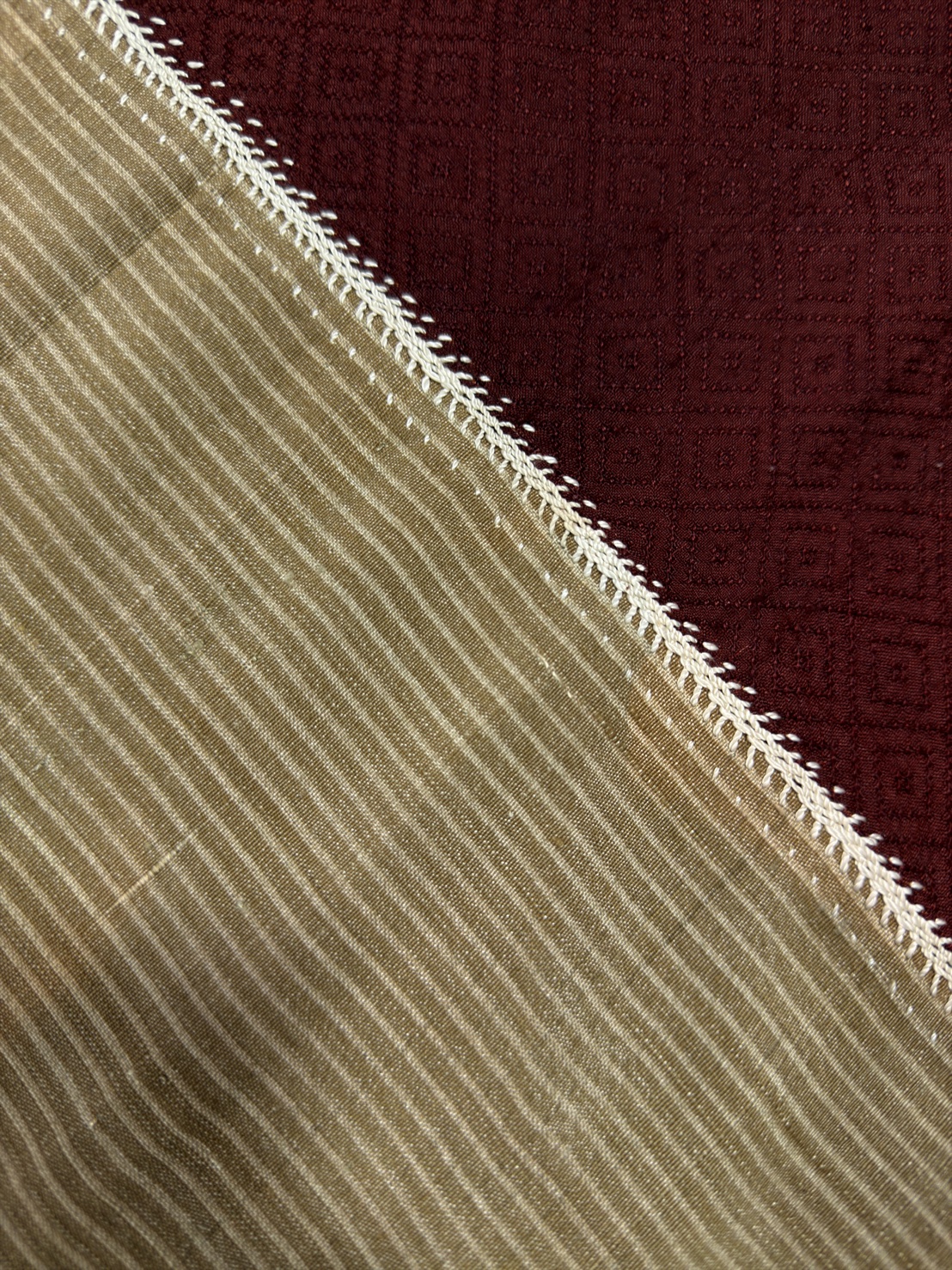 ซิ่นขิดไหม ต่อหัว ต่อเชิง ขนาด1x2เมตร สีน้ำตาล รหัส R4F-155-1246821