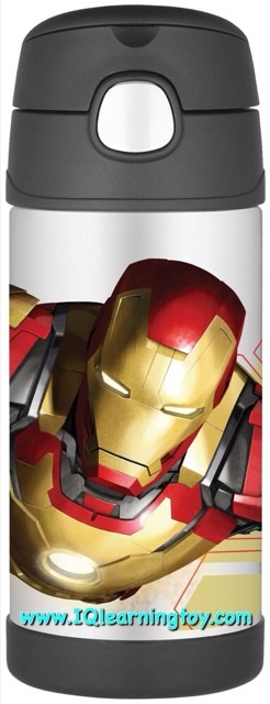 ของหมดค่ะ!!!Thermos - FUNtainer Straw Bottle Iron-Man ระติกน้ำสูญญากาศ 12 oz. เก็บความร้อน&ความเย็น แบรนด์คุณภาพ จาก USA (จัดส่งฟรี)