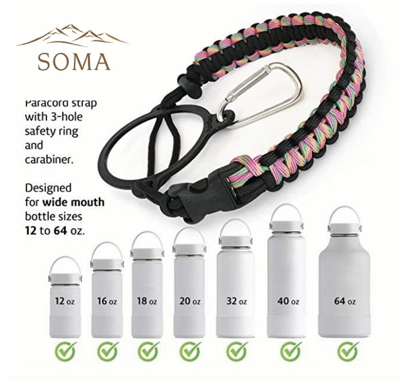 ตัวคล้องกระติกน้ำ เพื่อถักทำสายสะพาย