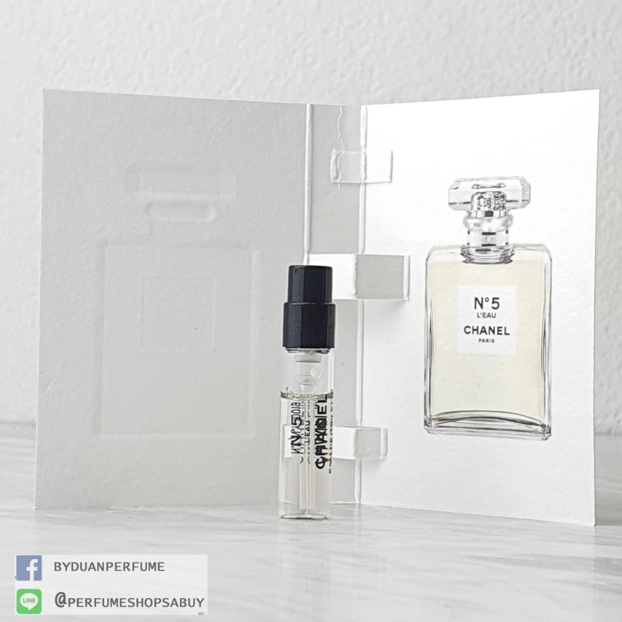 น้ำหอมไวออลหลอดทดลอง Chanel no 5 L'eau edt vial ขนาด 1.5ml Spray Sample Vial ขนาดทดลองแบบ VIAL