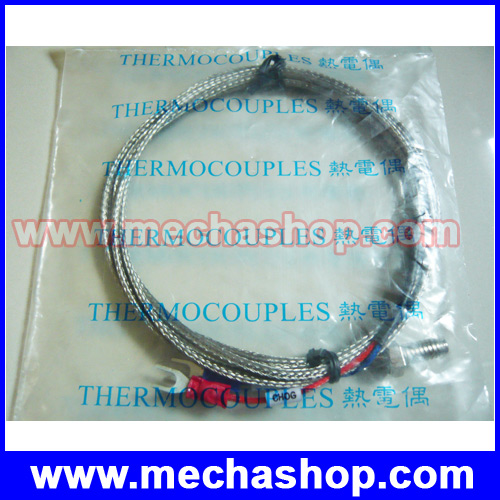เทอร์โมคับเปิล เซนเซอร์เครื่องวัดอุณหภูมิ เซนเซอร์วัดอุณหภูมิ 600 องศา K Type Thermocouple with 6mm Thread (3 ft. cable 1m)