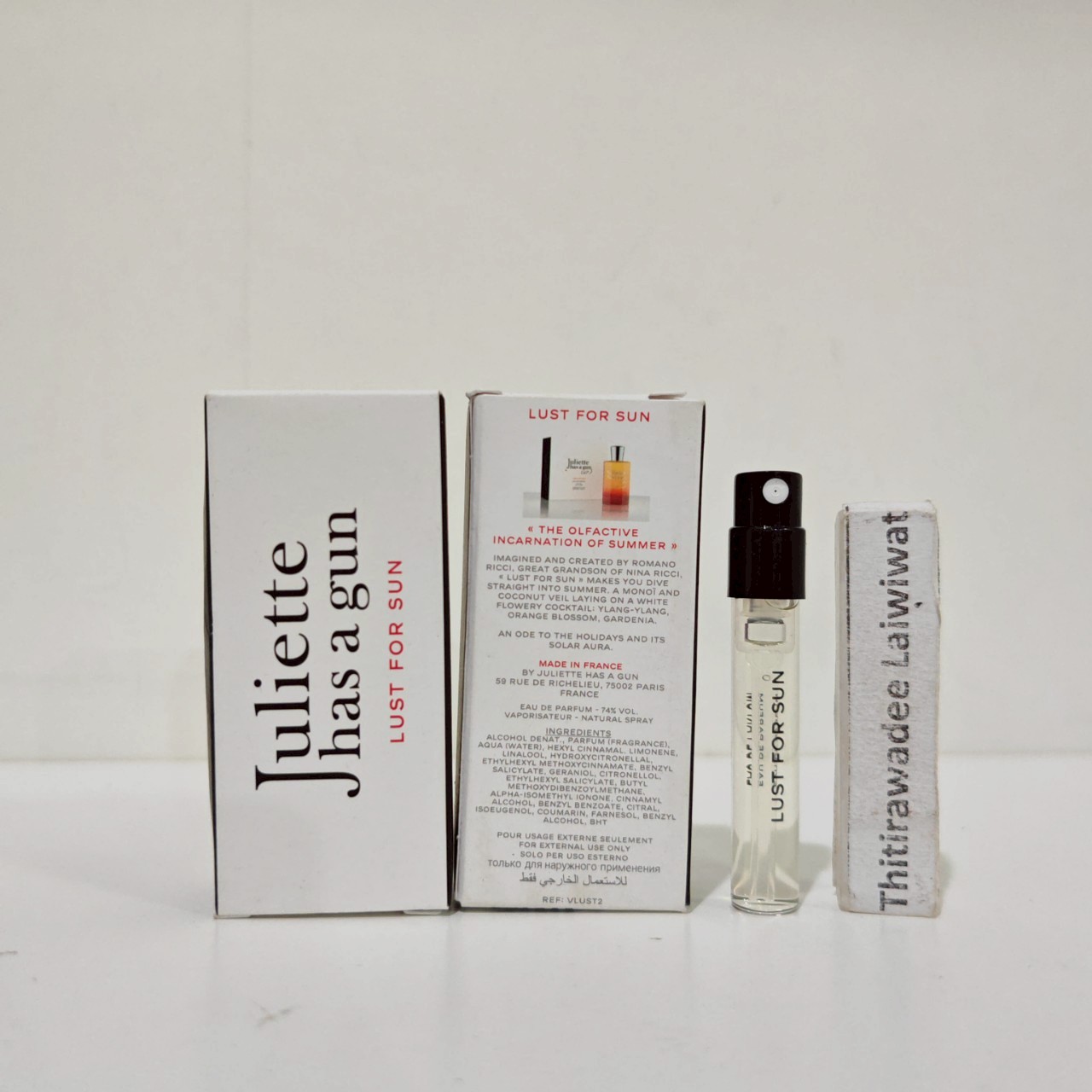 น้ำหอมไวออลหลอดทดลอง Juliette Has A Gun Lust for Sun 1.7ml Spray Sample Vial แบบหลอดทดลอง น้ำหอมไวออลแบบหลอด