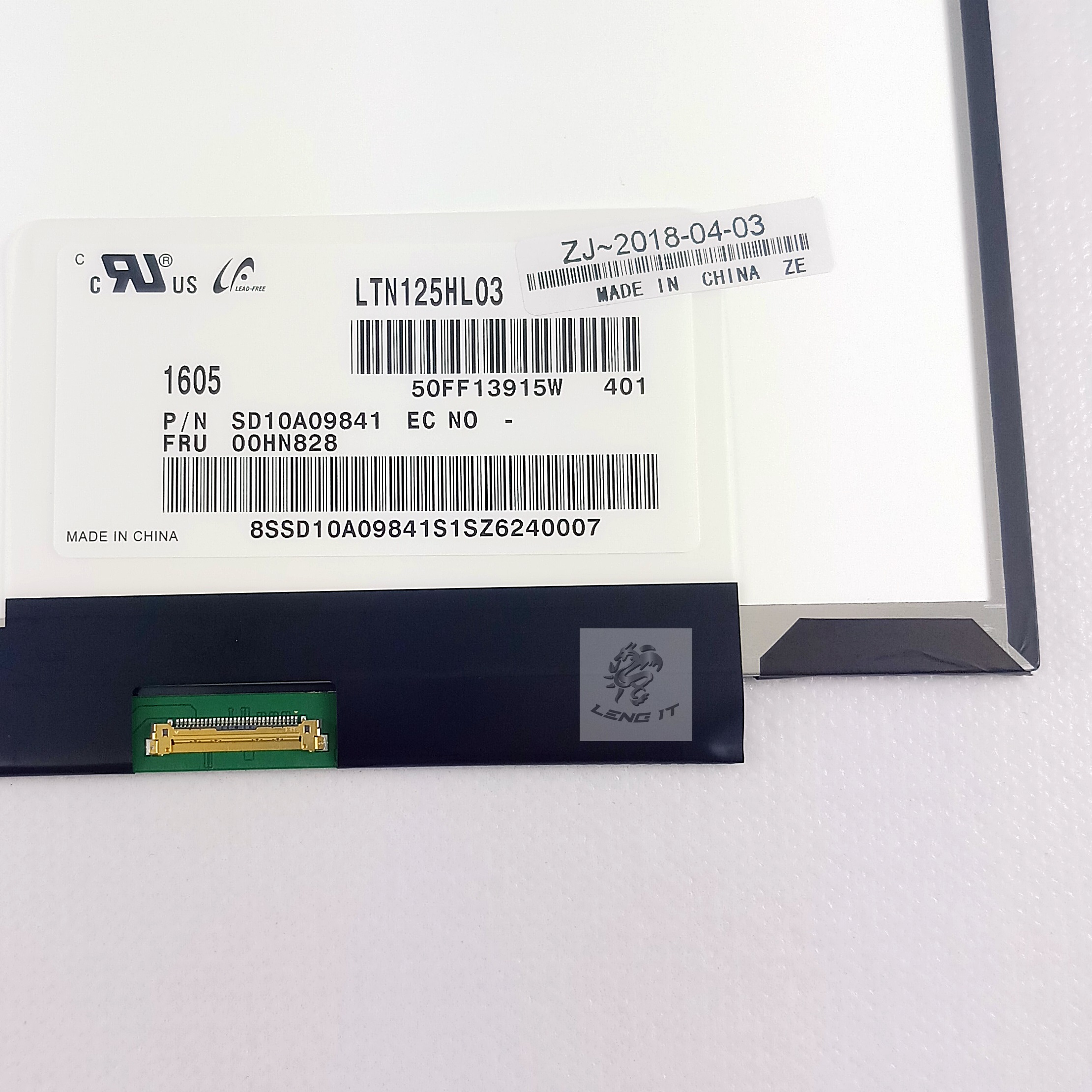 LED Panel จอโน๊ตบุ๊ค ขนาด 12.5 นิ้ว SLIM 30 PIN ไม่มีหู FULL HD IPS สำหรับ LENOVO THINKPAD