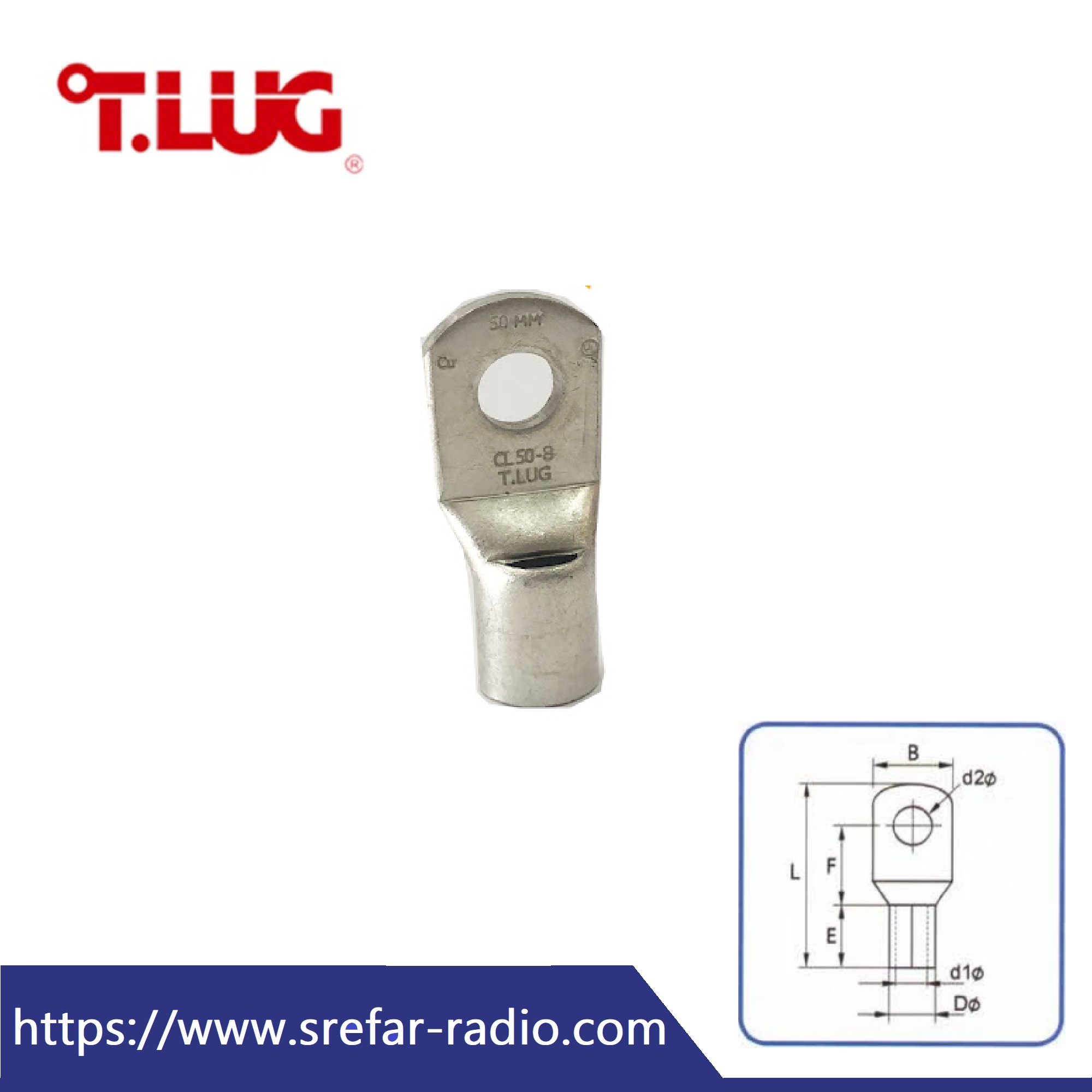 Cable Lugs หางปลาทรงยุโรป รุ่นหนา TLUG