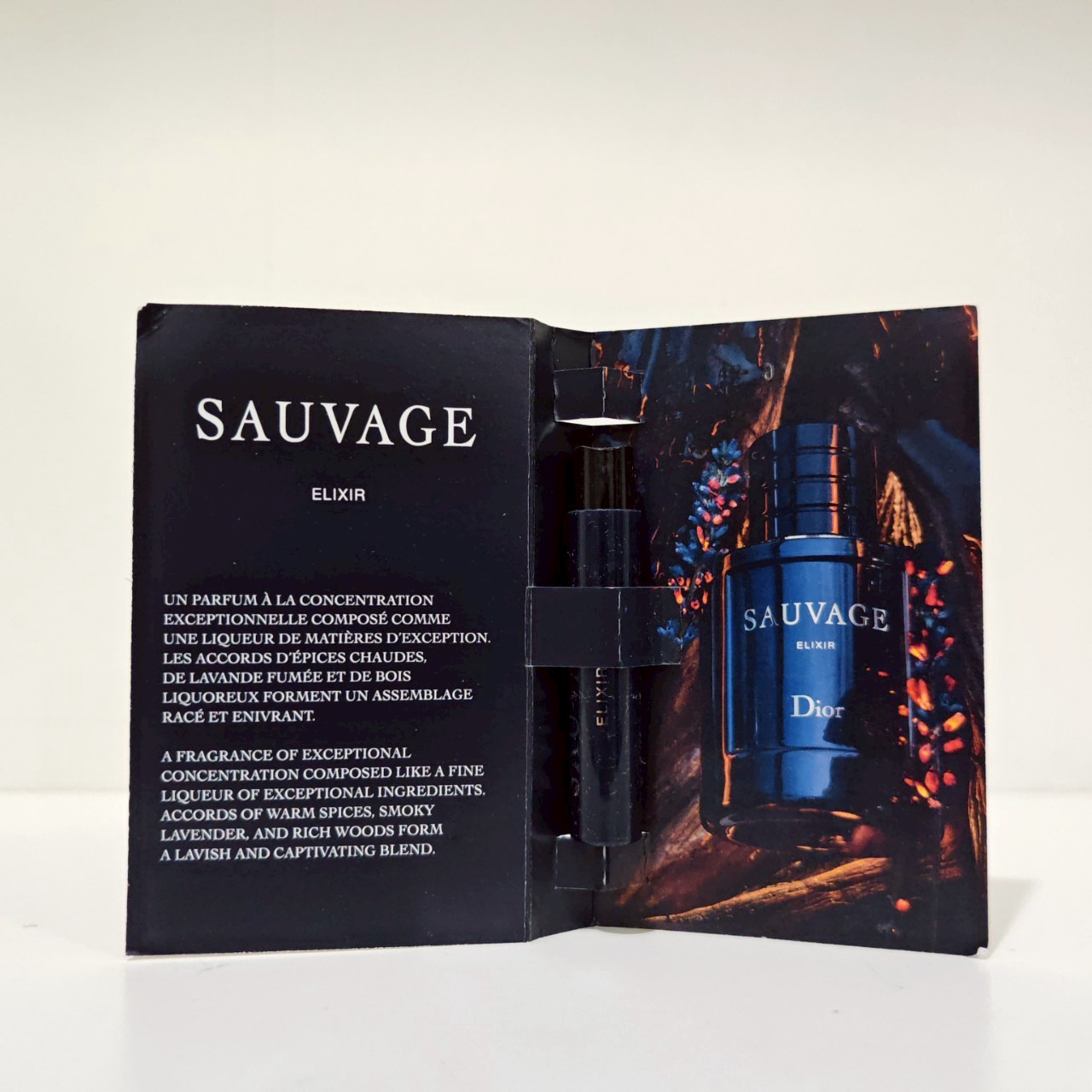 น้ำหอมไวออลหลอดทดลอง Dior Sauvage Elixir Eau de Parfu 1ml Spray Sample Vial แบบหลอดทดลอง น้ำหอมไวออลแบบหลอด