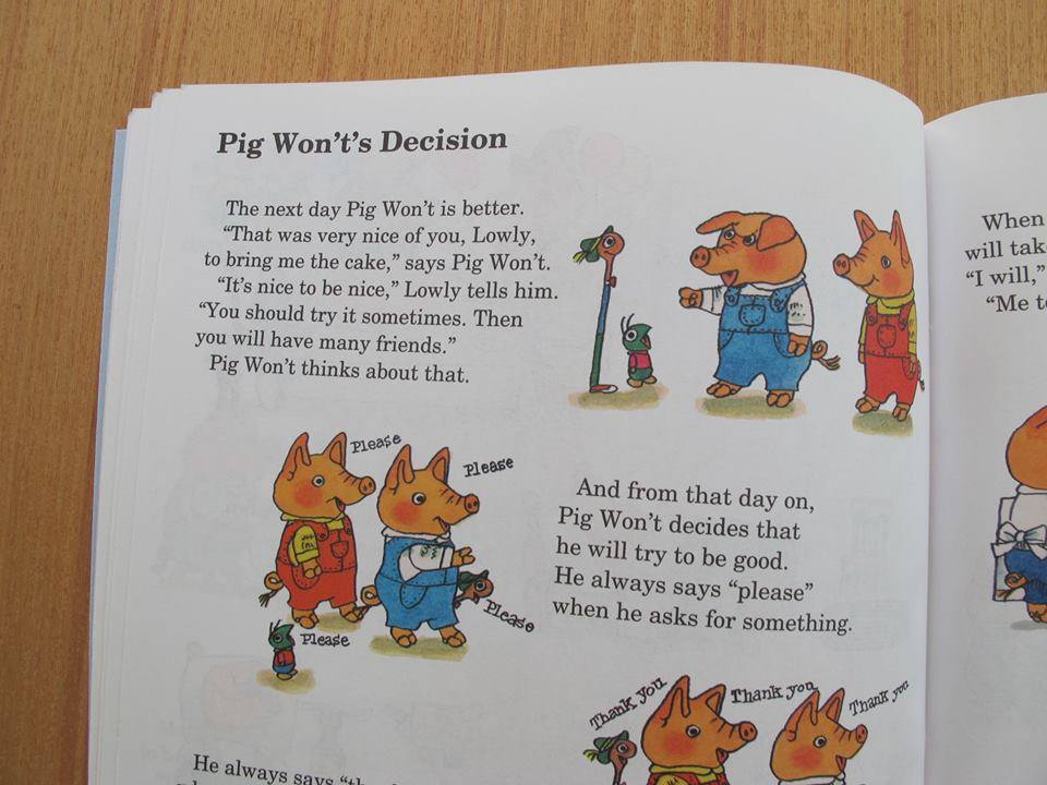 Pig Will Pig Won't by Richard Scarry's Book about Manners with Stickers New(Outlet book)