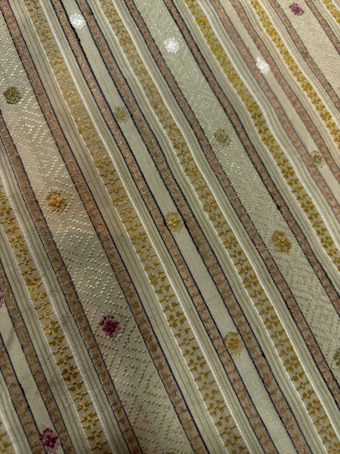 ซิ่นขิดไหม ต่อหัว ต่อเชิง ขนาด1x2เมตร สีเหลืองทองนวล รหัส R4F-155-1246812