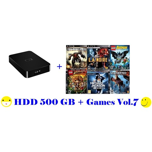 External HDD 500GB + Games PS3 Vol.7 (CFW3.55+) [ส่งฟรี EMS]