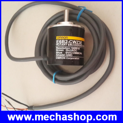 เอ็นโค้ดเดอร์ โรตารี่เอ็นโค้ดเดอร์ Omron rotary encoder E6B2-CWZ3E 5-24VDC 1000P/R