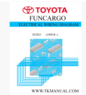 หนังสือ คู่มือซ่อม วงจรไฟฟ้า Wiring Diagram Toyota FUNCARGO (2000-8~)
