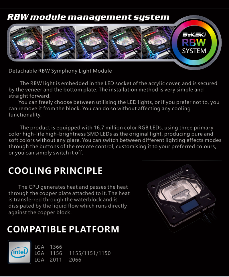 Bykski Intel FR-CU-RA-2018-V2