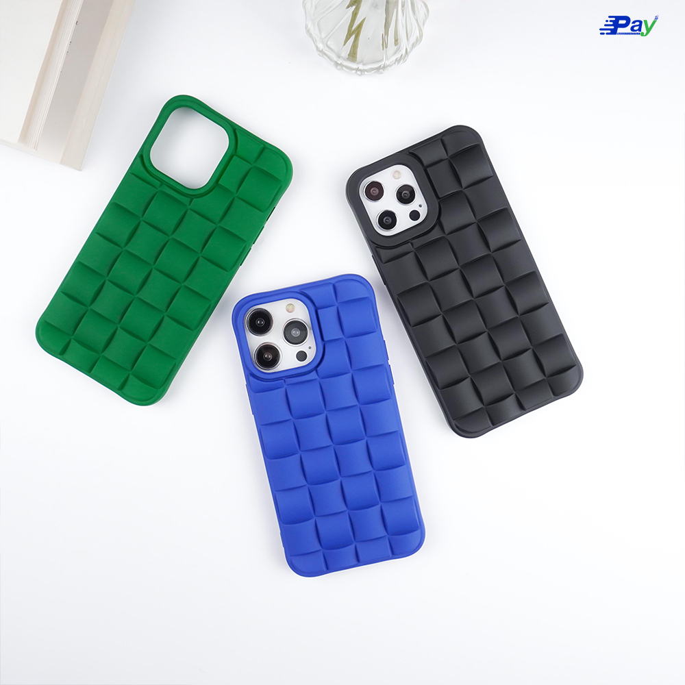 เคสโทรศัพท์ iPhone ซิลิโคน ลายสาน สำหรับ 14ProMax/14Pro/13Pro/12ProMax/11ProMax