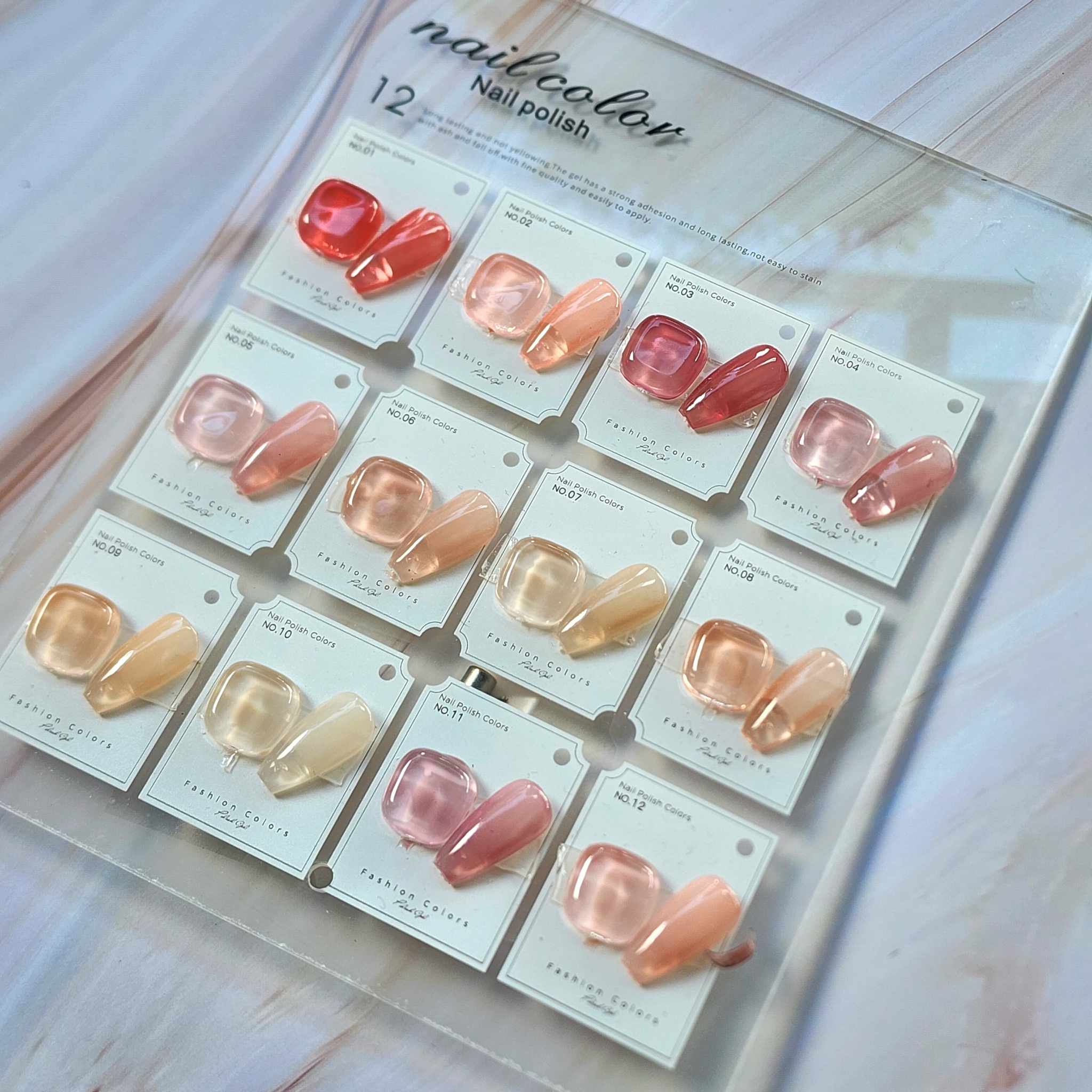 [12สี/เซต] ชุดสีเจลสุขภาพดี สีเจลโทนสีไซรัป HANA 10ml พร้อมชาร์ตสี!!