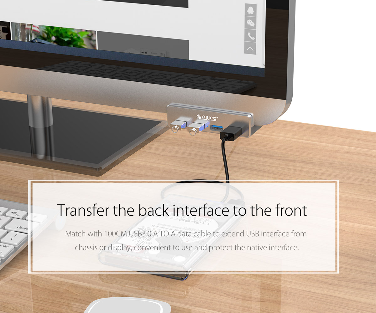 ORICO MH4PU USB3.0 Clip-type HUB