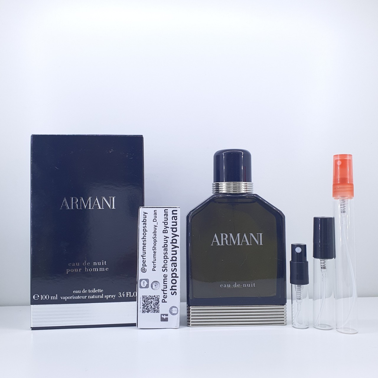 น้ำหอมแท้แบ่งขาย Giorgio Armani Eau de Nuit EDT for Men 💕Travel Size แบบทดลอง