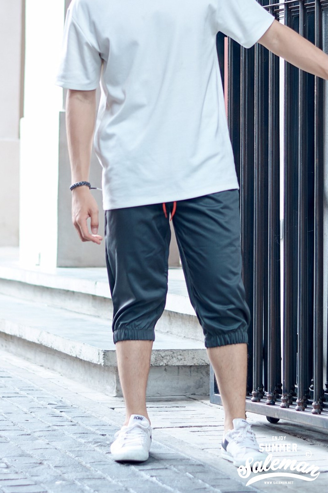 กางเกงขาสามส่วนCOTTON รหัสSS 313 RB สีเขียวขี้ม้า
