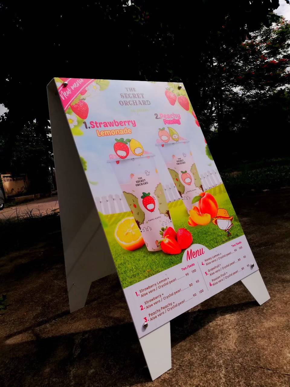 ป้ายตั้งหน้าร้าน ป้ายซิงค์ติดสติ๊กเกอร์ไดคัท