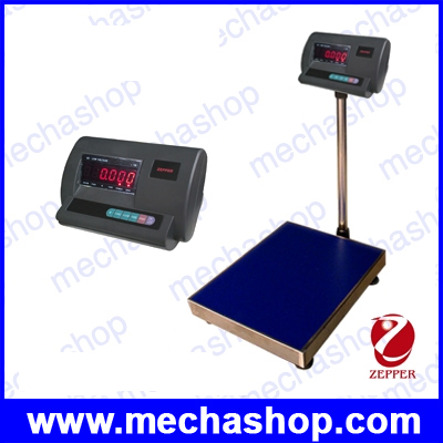 เครื่องชั่งดิจิตอลตั้งพื้น ตาชั่งดิจิตอล Digital Scale ชั่งได้ 30kg/5g, 60kg/10g, 100kg/10g, 150kg/10g, 300kg/20g, 500kg/50g แท่นชั่งเป็นเหล็กฝาครอบเป็นสเเตนเลส ยี่ห้อ ZEPPER รุ่น A12E-EA(จีน)