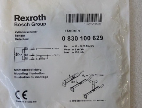 Rexroth Bosch 0830100629 Proximity Switch (New)