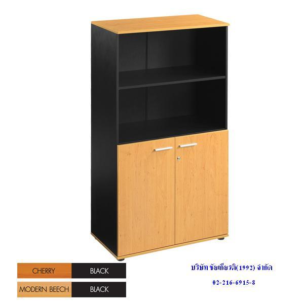 ตู้เอกสารสูงบนโล่ง-ล่าง 2 บานเปิด JCM-810