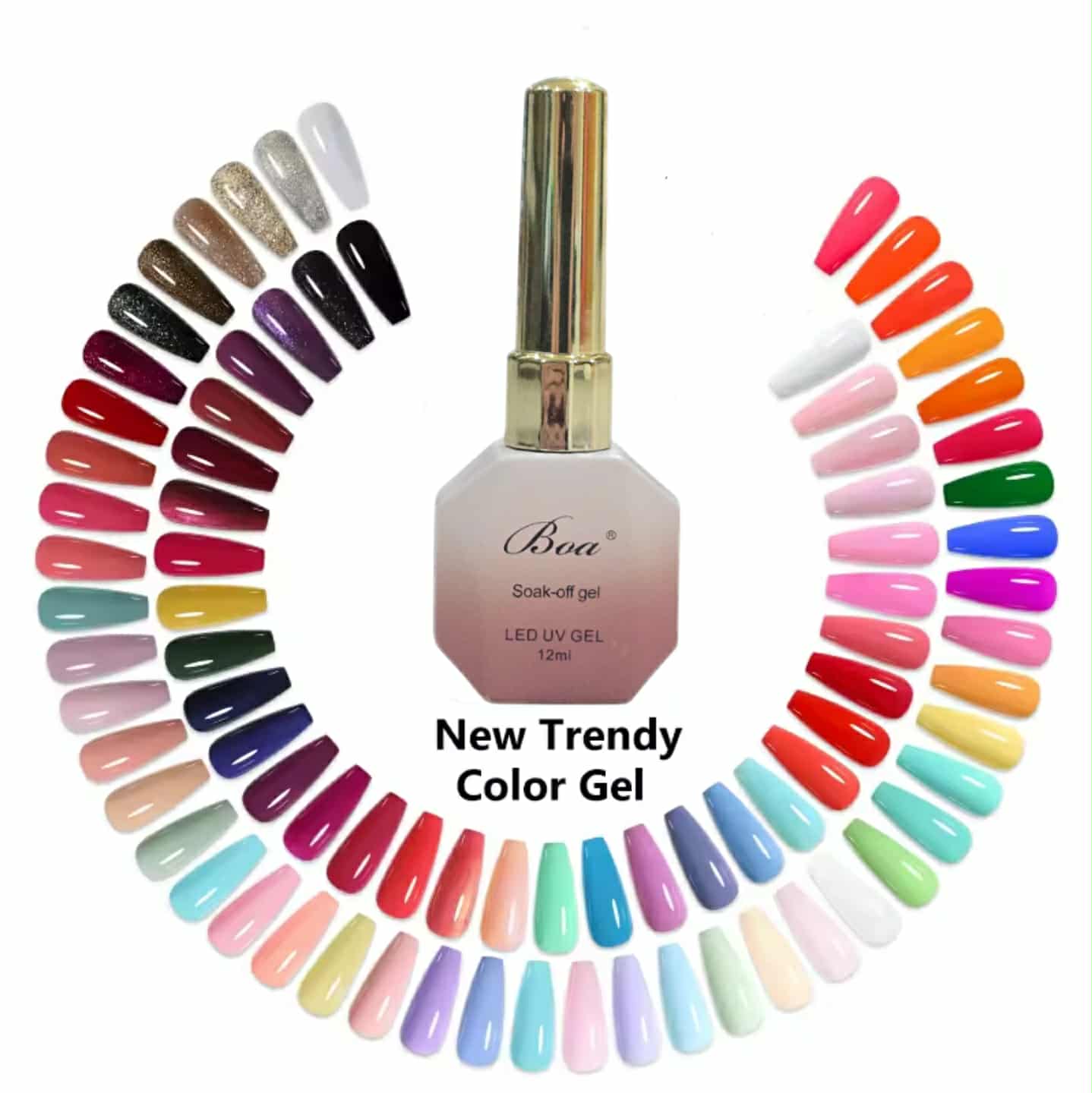 สีเจลทาเล็บ สีเจลคุณภาพ แบรนด์BOA Gel nail polish 12ml
