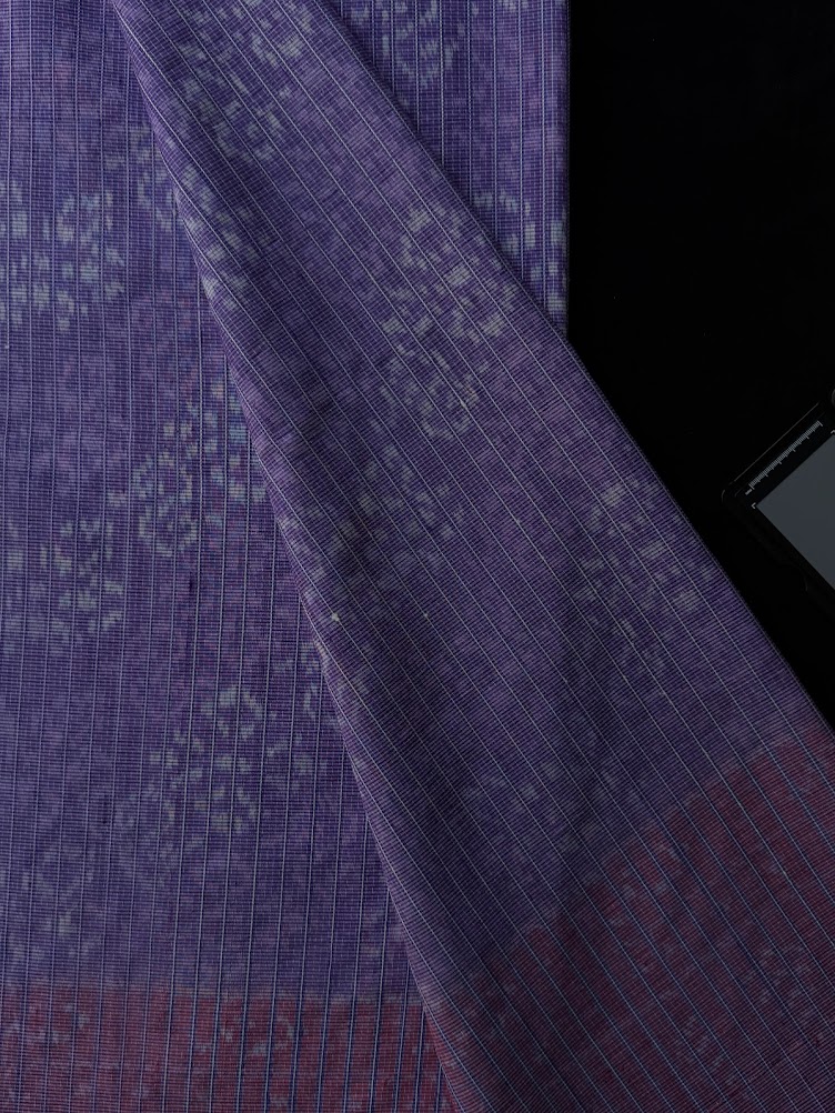 ซิ่น ผ้าไหมมัดหมี่ ผ้ากาบบัว 3ตะกอ ขนาด 1x2 เมตร สีม่วงเทา รหัส PCS-NY-11226826