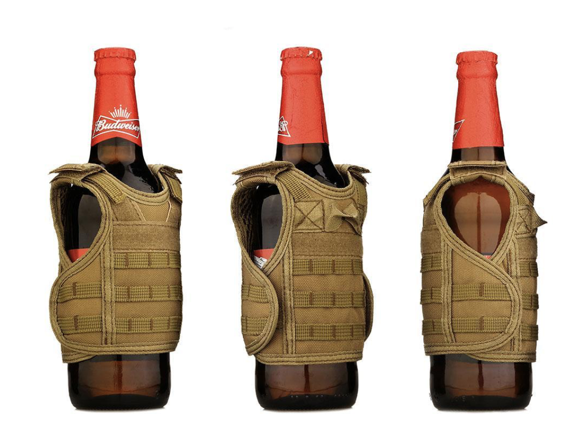 mini tactical vest สำหรับตกแต่งขวดน้ำ ขวดเบียร์