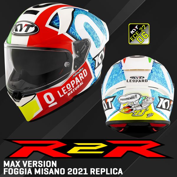 KYT รุ่น R2R Pro ลายแข่ง Foggia Misano 2021 Replica *ยังไม่รวมชิวดำ*