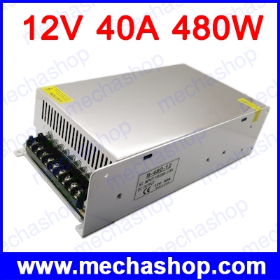 สวิทชิ่ง เพาเวอร์ซัพพาย แหล่งจ่ายไฟ Anex Power Supply 12V 40A 480W Normal Single output S-480W-12 ประกัน 1 ปี