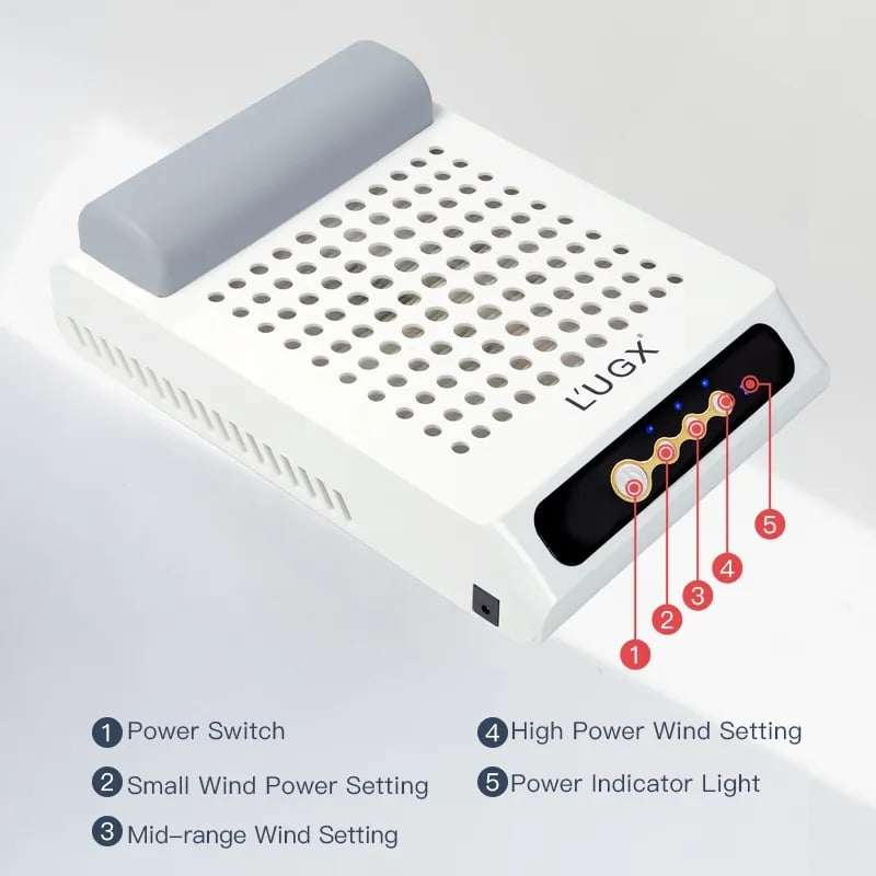 พัดลมดูดฝุ่นเล็บ70w เครื่องดูดฝุ่นเล็บ มีแบตในตัว แบรนด์คุณภาพL'UGX