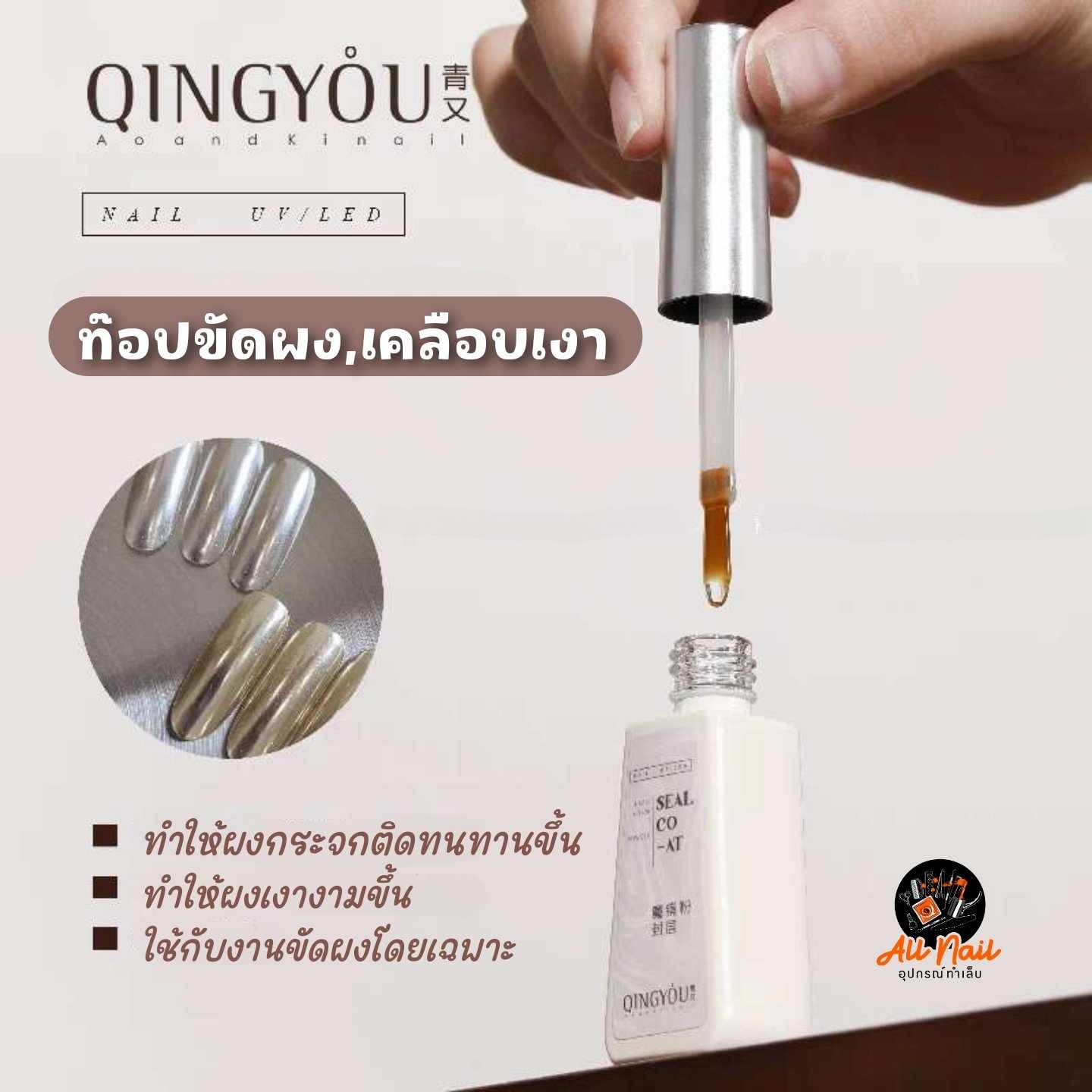 ท็อปขัดผง ขัดเงา ท็อปเคลือบผงกระจก ช่วยให้ผงกระจกติดแน่น