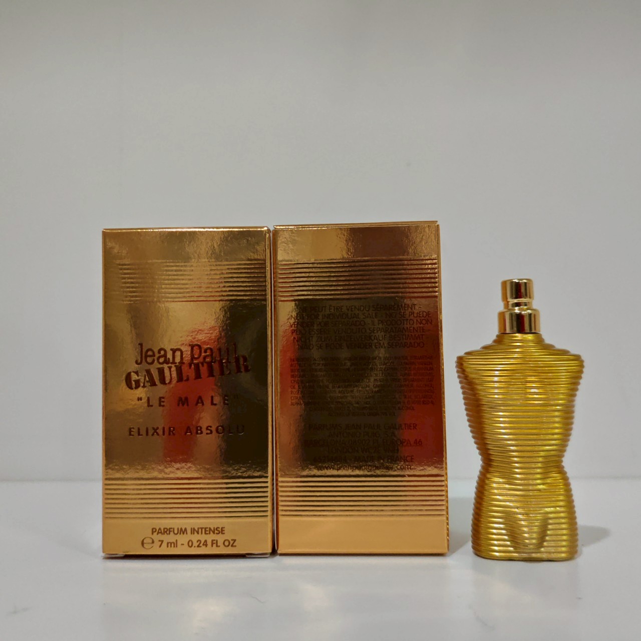 น้ำหอมจิ๋วมินิ Jean Paul Gaultier Le Male Elixir Absolu Parfum Intense 7ml แบบแต้มมีกล่อง ( Mini Perfume น้ำหอมขนาดพกพา) น้ำหอมจิ๋วมินิ ขวดน่ารัก ตั้งโชว์ก็สวย พกพาก็สะดวก หัวแต้มตามจุดชีพจร สำเนา สำเนา