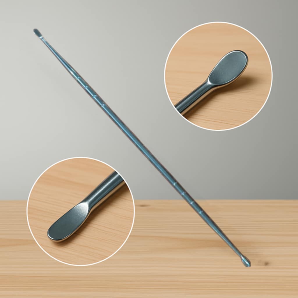 เหล็กปั้นเจลสแตนเลส 2หัว สำหรับทำเล็บ 3D แกะสลัก ปั้นเจล ตักเจล