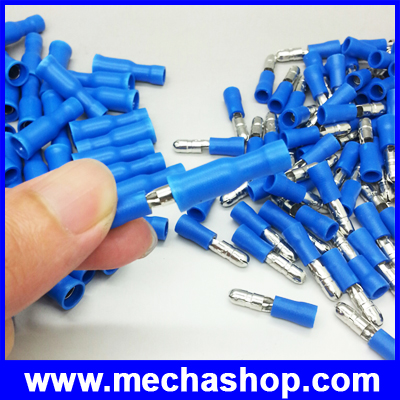 ขั้วต่อหางปลา ข้อต่อสายไฟ แบบหุ้มPVC Male&Female MPD2-156 และ FRD2-156 Bullet Connector Crimp Terminals Wiring (จำนวน200ชิ้น M-100,F-100)