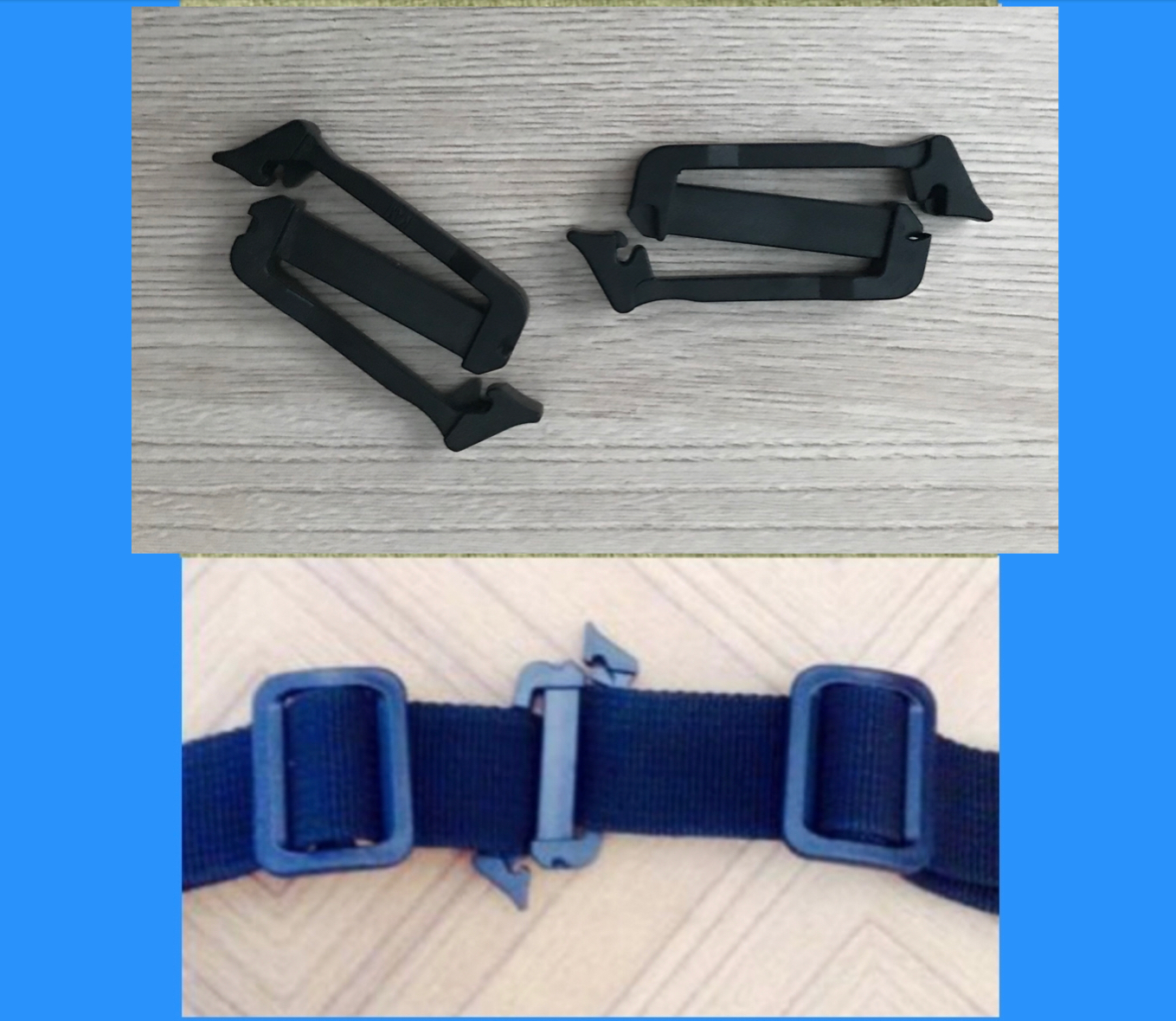 ตัวเกี่ยวต่อสายกระเป๋า ใช้กับสาย 1 นิ้ว (version 2) คู่ละ