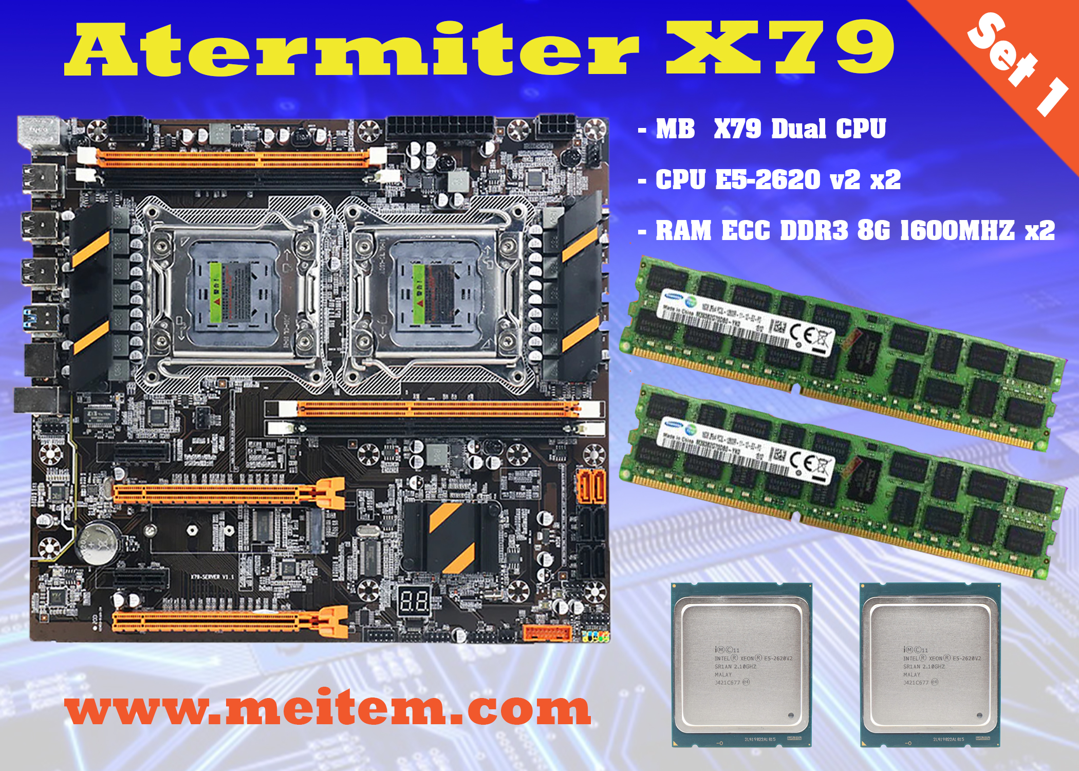 Set X79 Dual CPU + E5-2620 v2