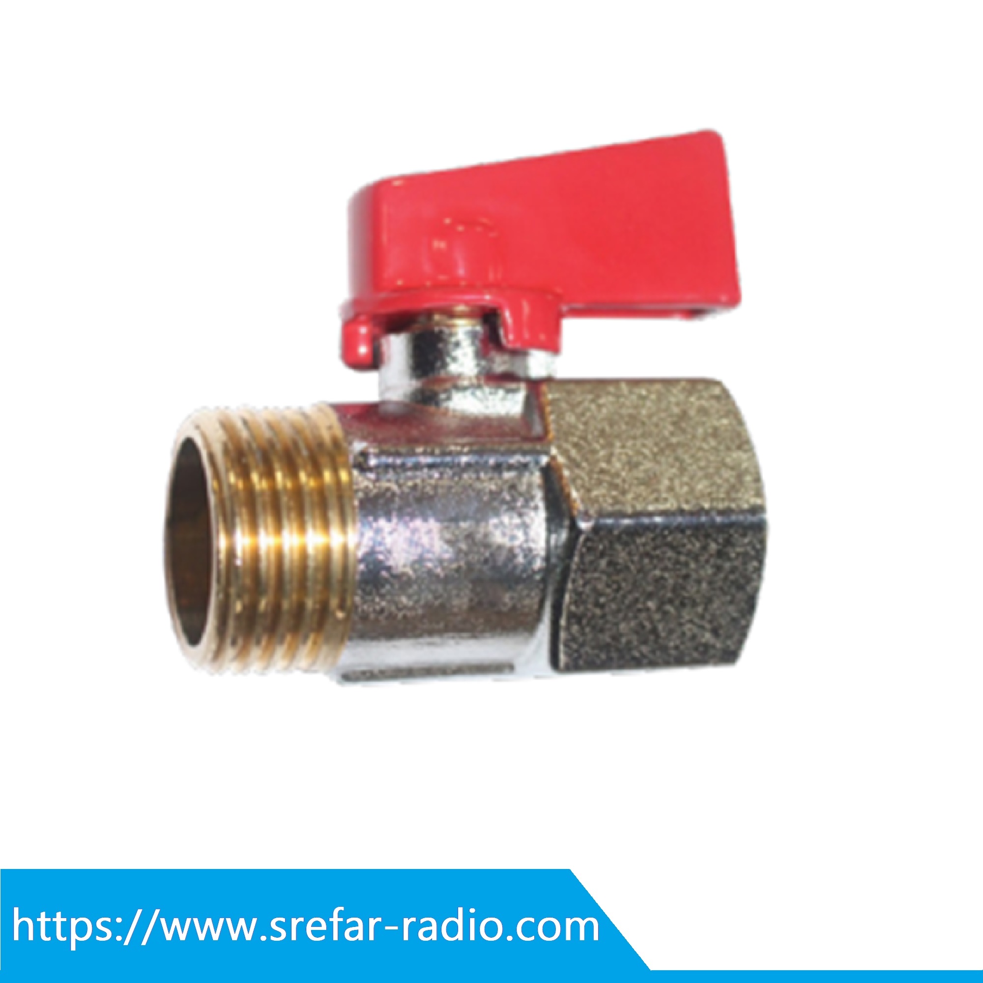 มินิบอลวาล์ว ขนาด 1/2"M x 1/2F ผม.