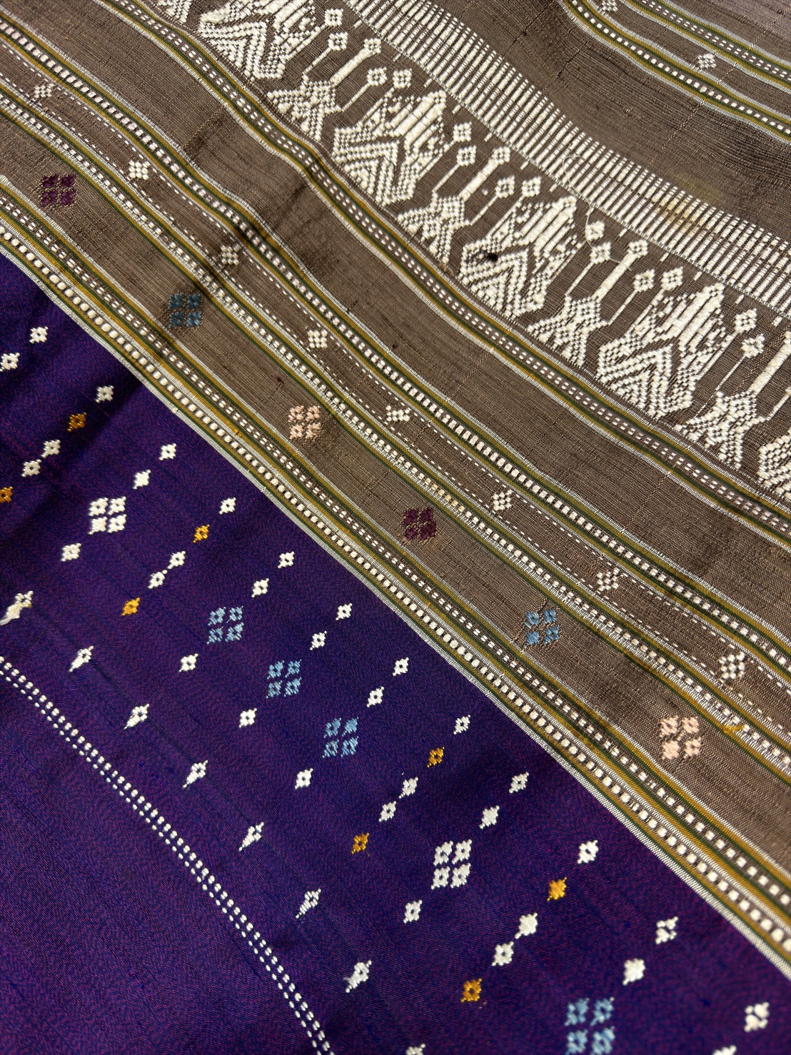 ซิ่นจกขิดไหม ขนาด1x2เมตร สีม่วง รหัส R4F-155-1204683