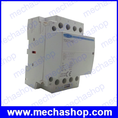 เอซีคอนแทกเตอร์ แมกเนติกคอนแทกเตอร์ 4P 63A Coil 220/230V AC 50/60HZ Din rail Household ac contactor 4NO