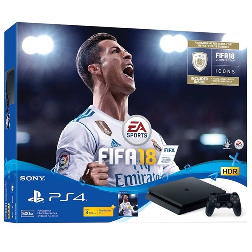 PS4: Console 500GB / FIFA 18 Bundle Pack (ประกันศูนย์ฯ 2 ปี) [ส่งฟรี EMS]