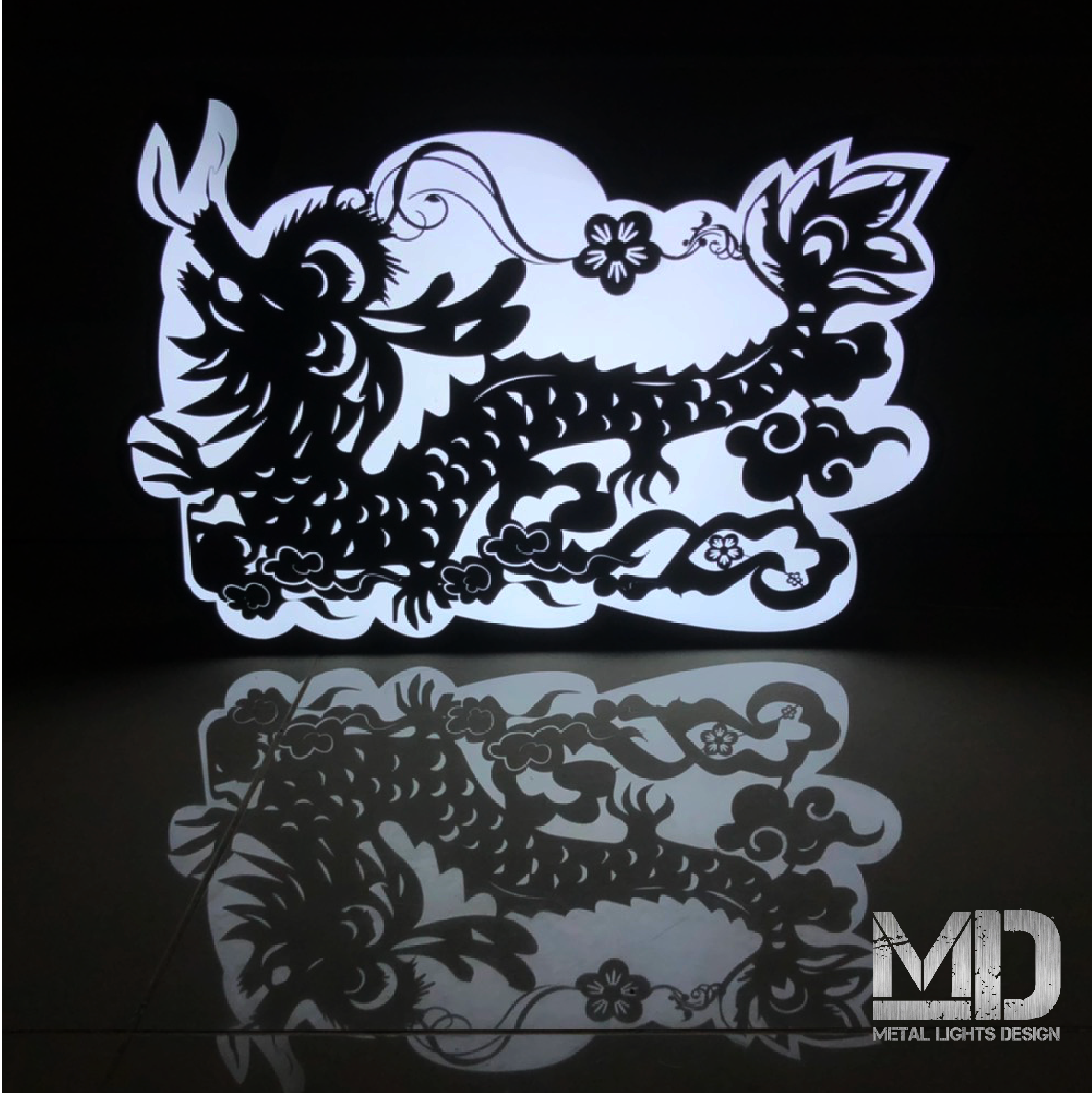 รับผลิตงานป้ายไฟ LED ไฟออกหน้าไดคัทตามแบบ ร้าน หยูอี่ชา