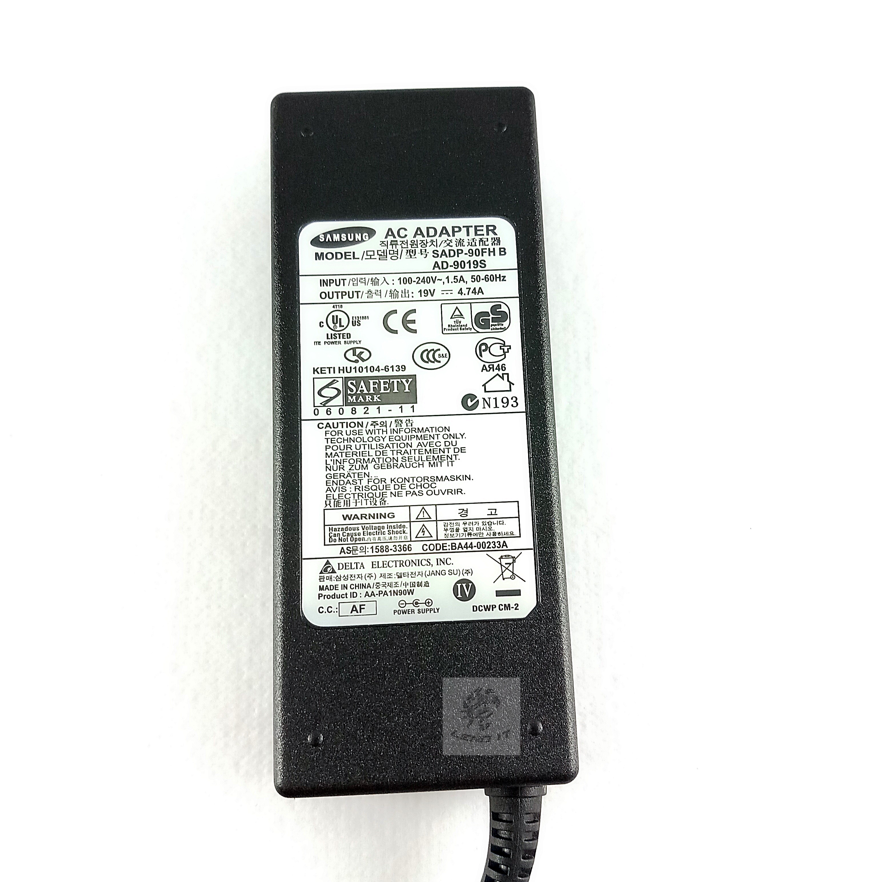 ADAPTER SAMSUNG 19V 4.74A 90W หัว5.5x3.0MM (ของเทียบ OEM)