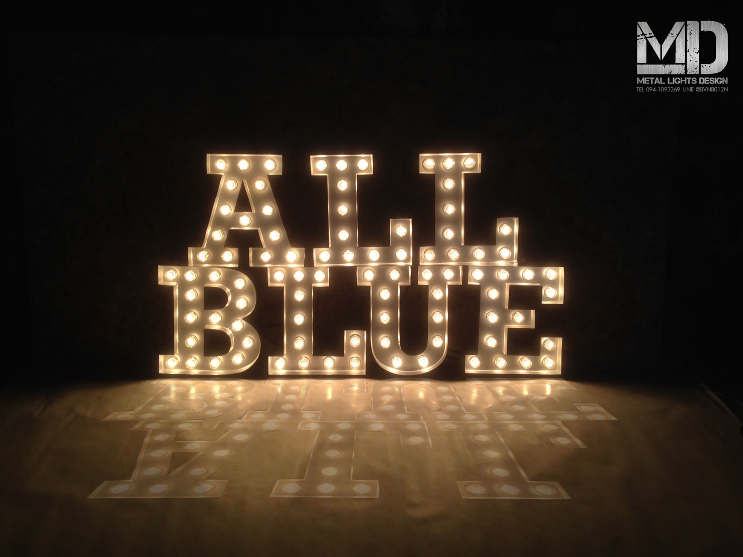 ป้ายไฟปิงปองหลอดไส้ ขนาดสูง 50 CM