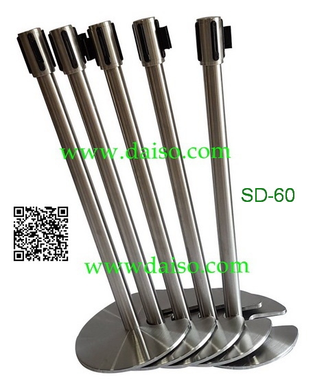 เสากั้นทางเดินสแตนเลส เสากั้นทางเดินแบบวางเก็บซ้อนกันได้_SD-60