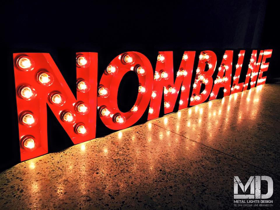 ป้ายไฟปิงปองหลอดไส้ ขนาดสูง 30 CM