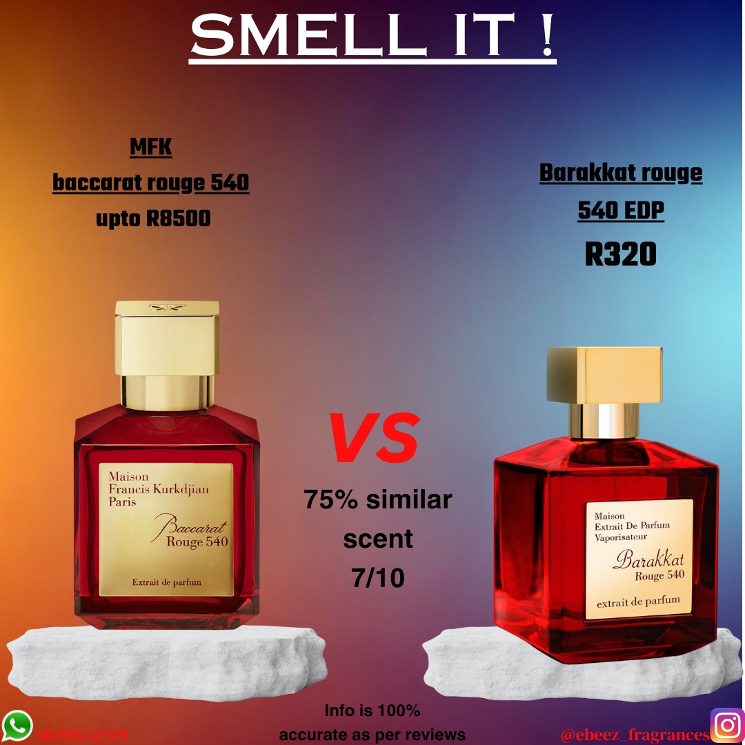 น้ำหอมแท้ Maison Extrait De Parfum Vaporisateur Barakkat Rouge 540 Extrait de Parfum 100ml กล่องซีล โคลน 540 แดง