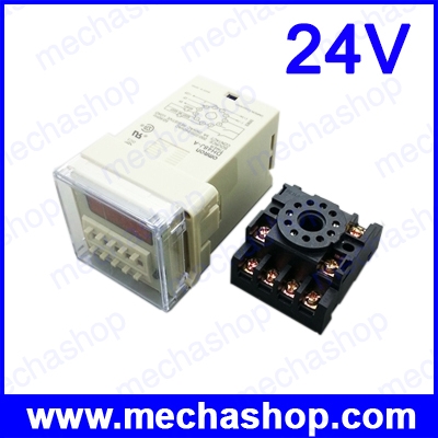 เครื่องนับจำนวนดิจิตอล ตัวนับจำนวน อุปกรณ์นับจำนวน 24V DH48J-11A Display LCD 4bit Screen Counter Signal Input Sensor NPN 11Pin