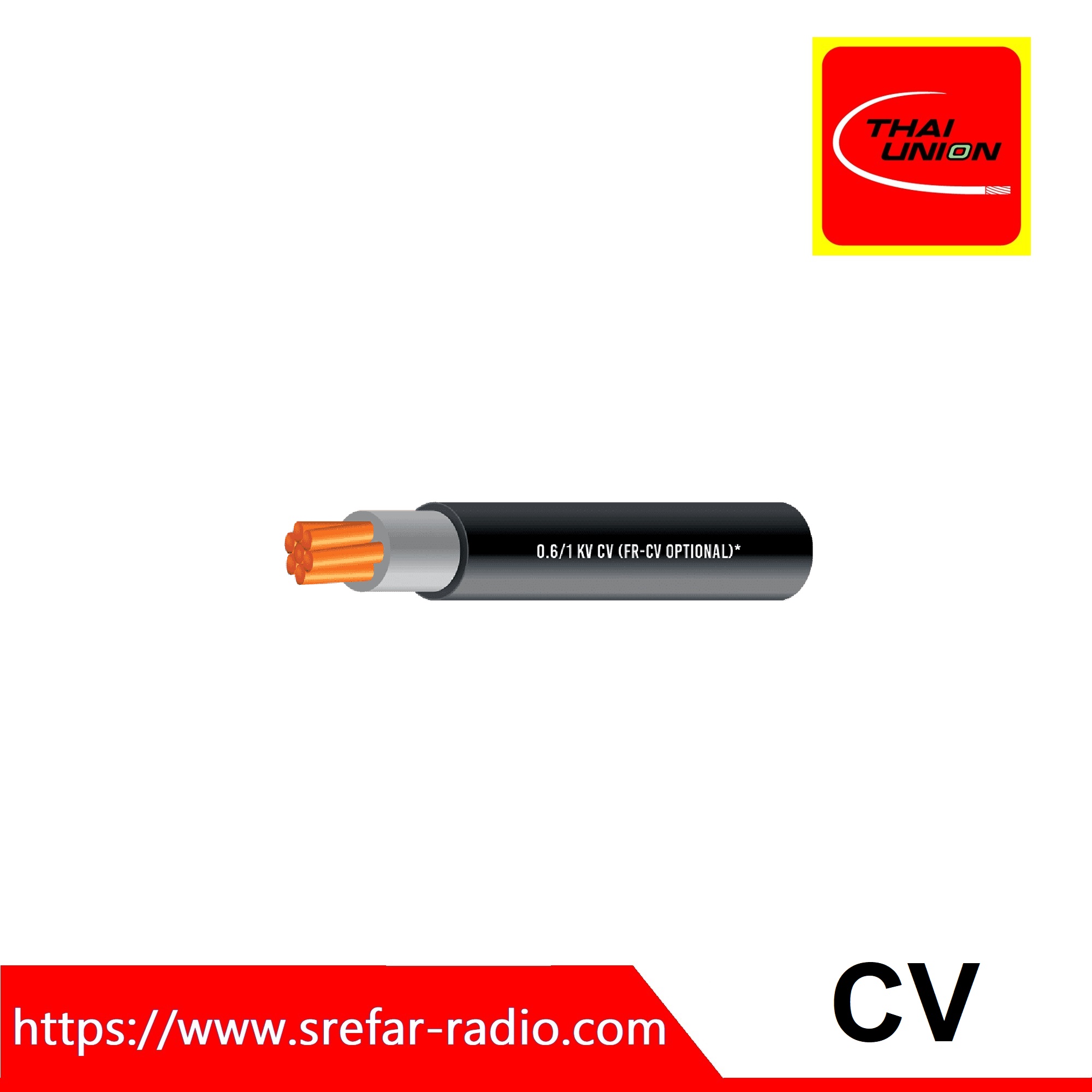 THAI UNION XLPE/PVC 0.6/1 kV 90°C CV 1 Core