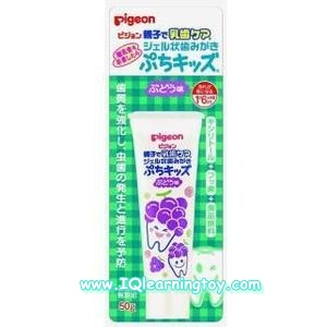 Pigeon - ยาสีฟันพีเจ้นท์ ชนิดเจล ขนาด 50 g. กลิ่นองุ่น เหมาะสำหรับเด็กอายุ 1.6 ปี ขึ้นไปค่ะ ป้องกันฟันผุ ให้ฟันสะอาดสดชื่น